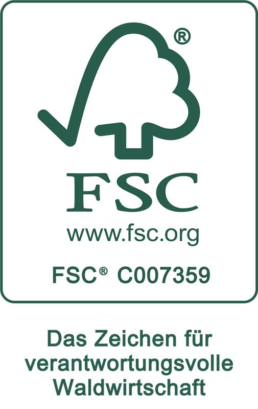 FSC C007359 Das Zeichen für verantwortugnsvolle Waldwirtschaft.